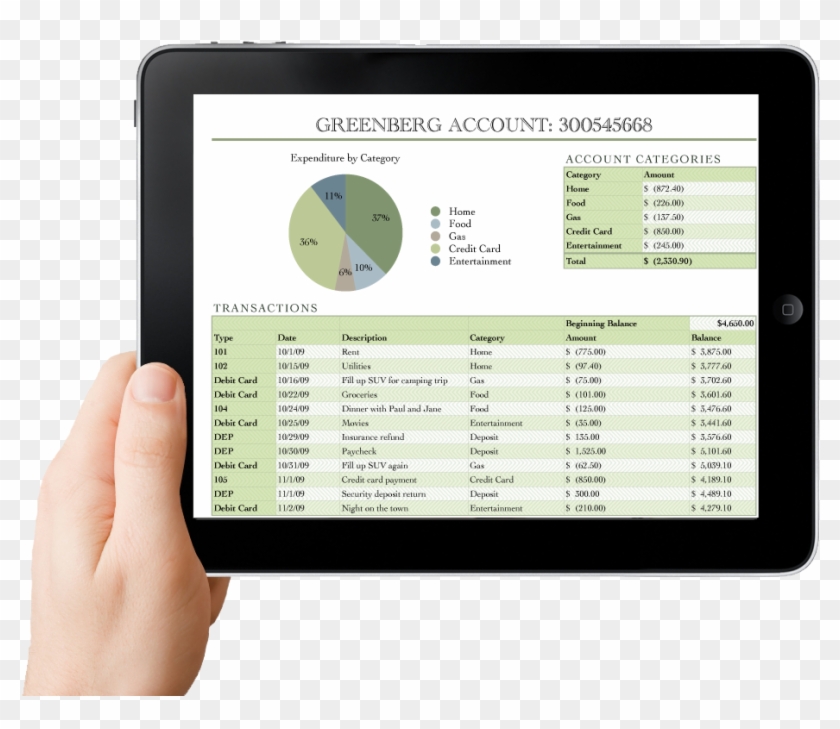 Ipad Hand Png - Tablet Computer Clipart #480093
