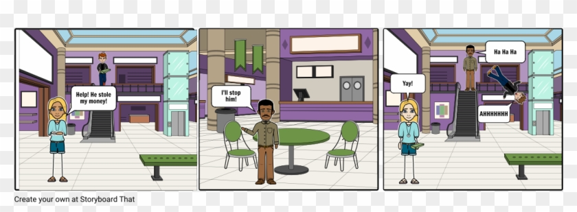 The Falling Thief - Storyboard Clipart #480097