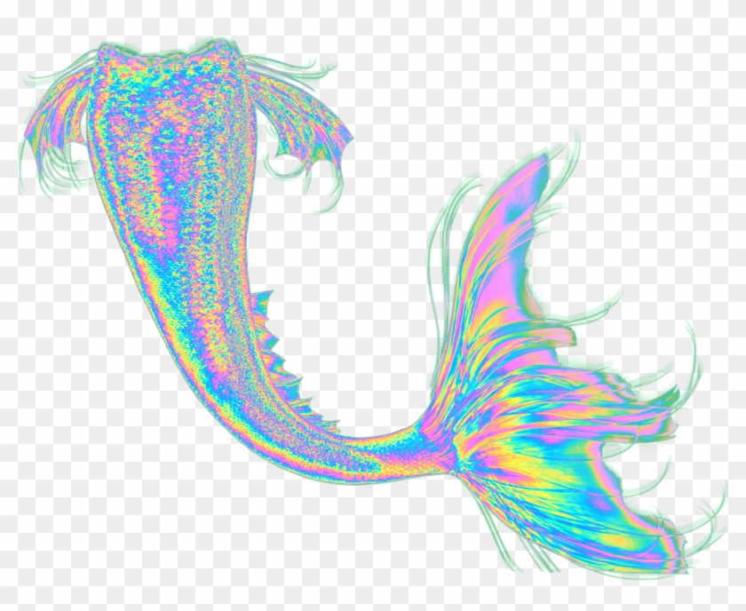 Mermaid Tail Holographic Holo Holographic Colorful Clipart #480578
