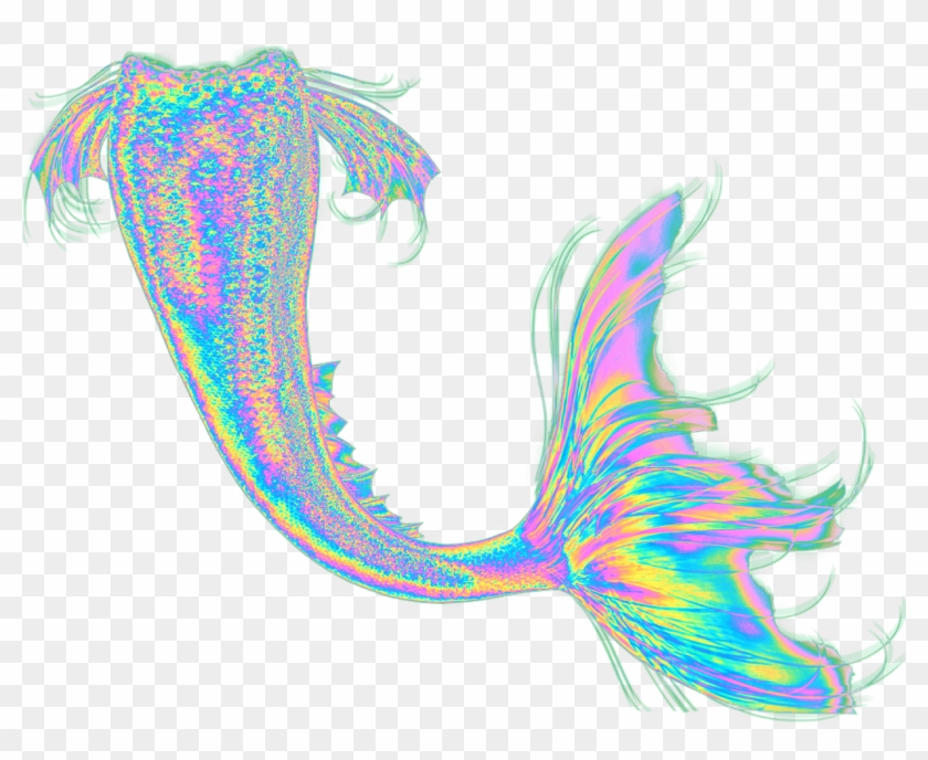 Mermaid Tail Holographic Holo Holographic Colorful Clipart