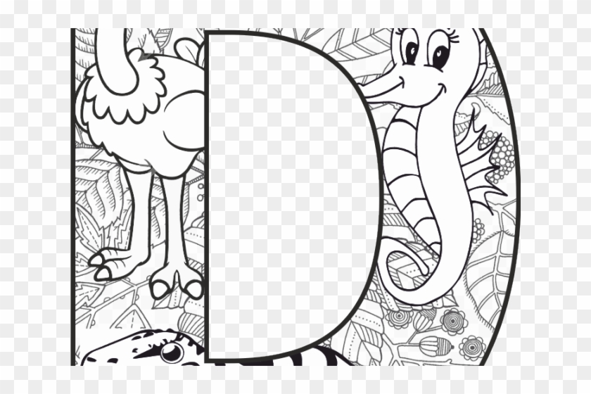Mermaid Tail Clipart Mandala - Harf Mandala Boyama Sayfası - Png Download