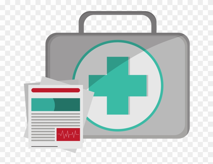 First Aid Briefcase With Safety Report Icon - Briefcase Clipart