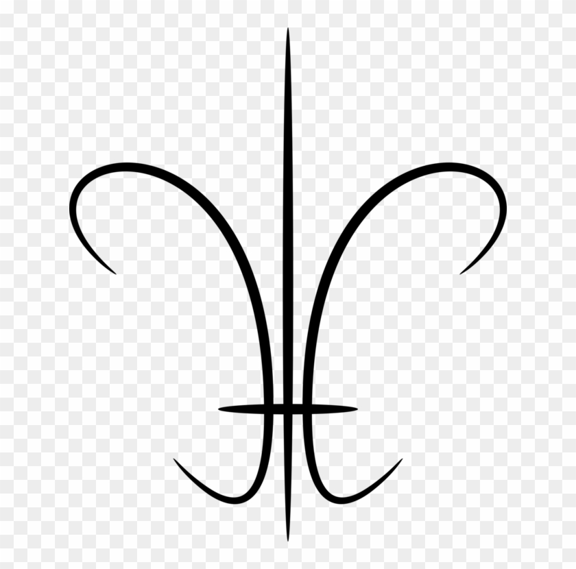 Fleur De Lis Drawing Symbol Flower Lilium - Flor De Lis Icon Png Clipart #480830