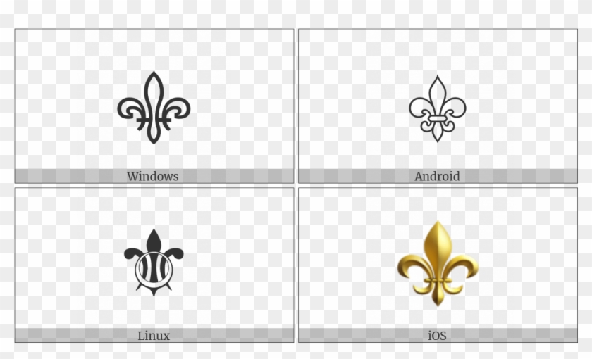 Fleur De Lis On Various Operating Systems - Fleur De Lis Clipart #481003