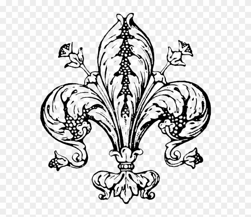 Download Vintage Fleur De Lis Clip Art Image - Fleur De Lis Vintage - Png Download #481030