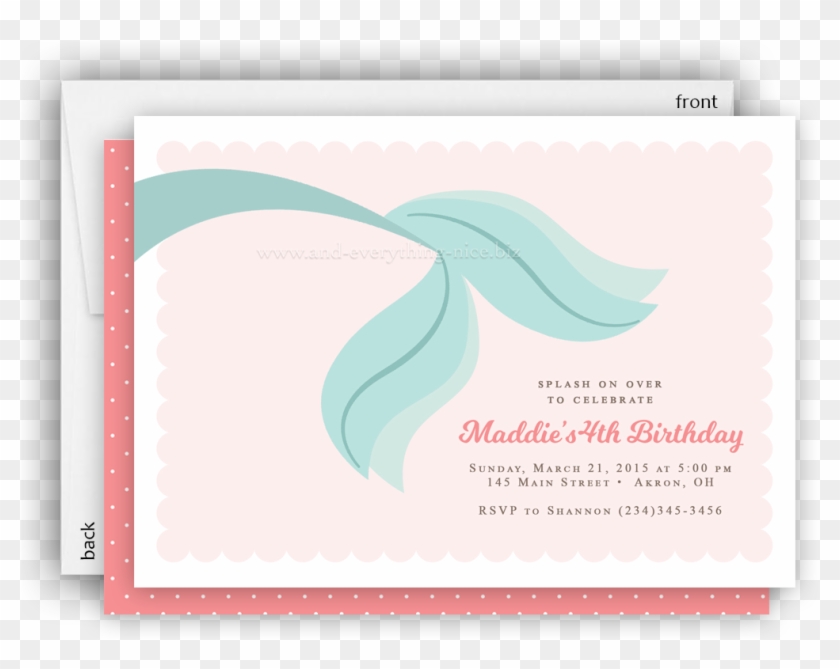 Mermaid Tail Party Invitation • Baby Shower Birthday - Motif Clipart #481033