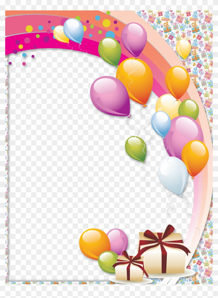 Happy Birthday Balloons Png Picture - Birthday Photo Frames Hd Clipart #481488