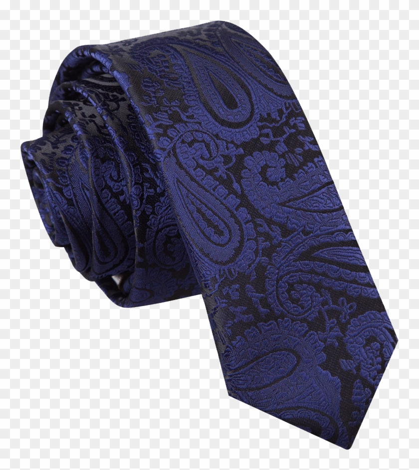 Dark Blue Paisley Tie Clipart