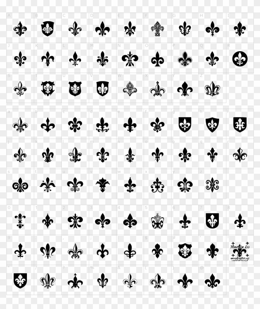 Fleur De Lis Font - Police D Écriture Viking Clipart