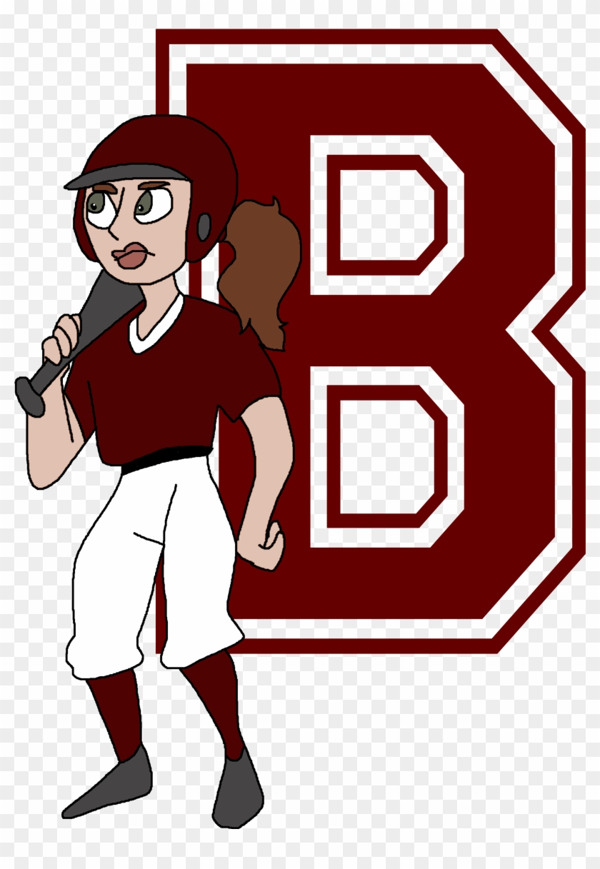 Softball B - Letter D Varsity Font Clipart #482089