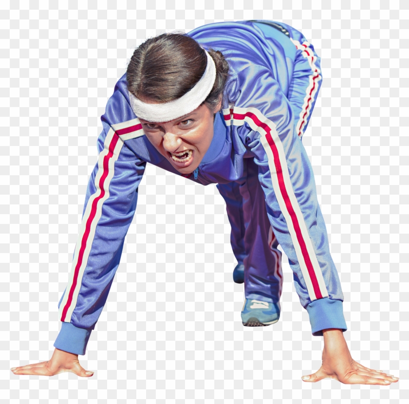 Download Female Athlete Ready For Running Png Image - Running Png Clipart #482342