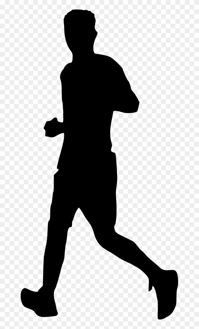 Man Running Png - Running Silhouette Png Clipart #482622