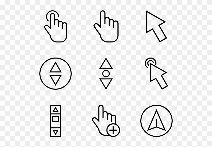 Cursor Icon Packs - Clip Art Black And White - Png Download #483085