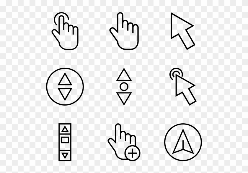 Cursor Icon Packs - Clip Art Black And White - Png Download