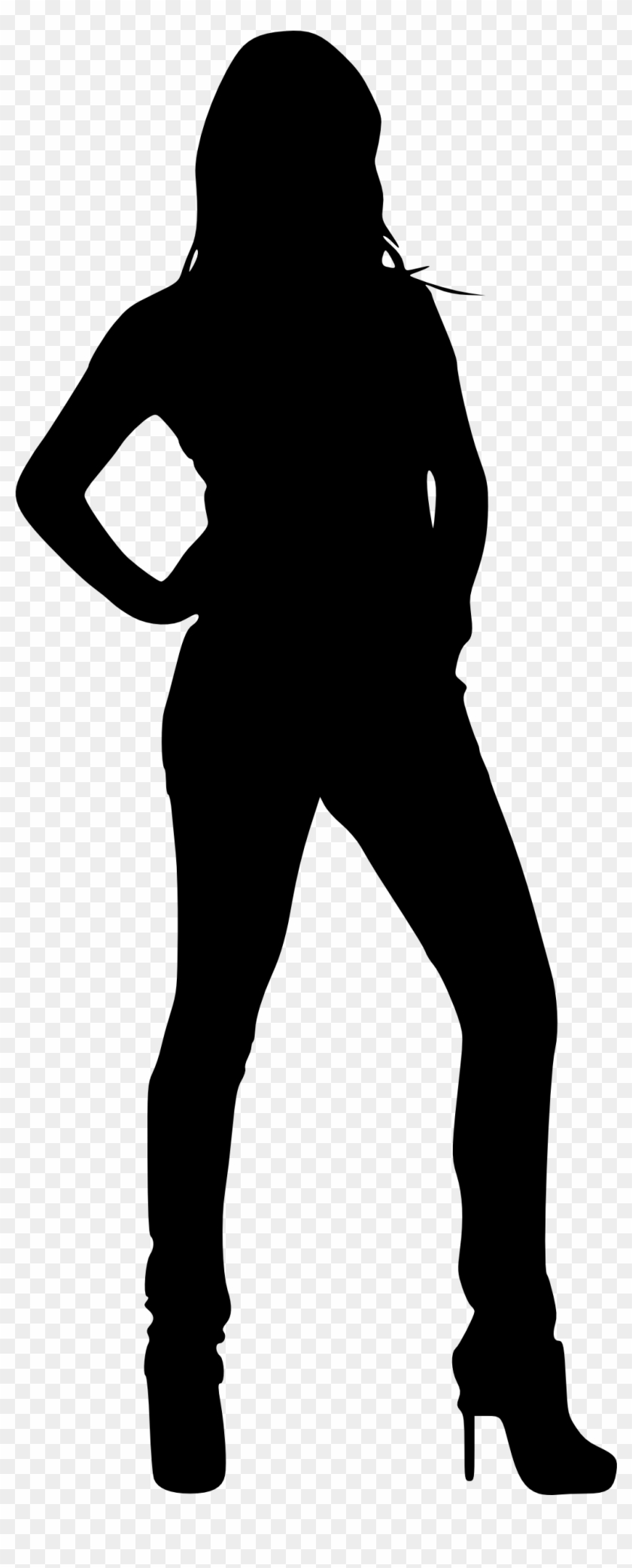 Free Download - Person Standing Silhouette Woman Clipart