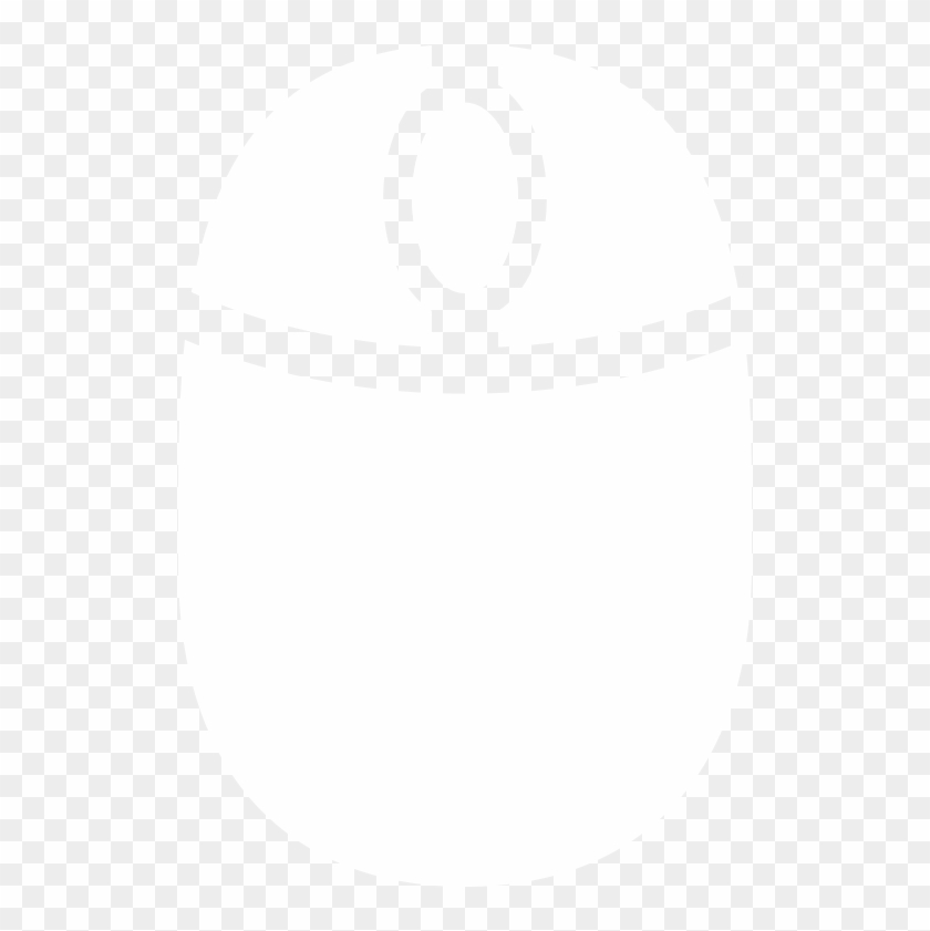 White Computer Mouse Icon , Png Download - Circle Clipart