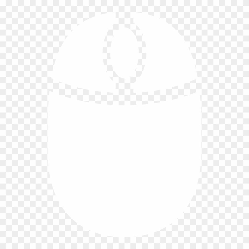 White Computer Mouse Icon , Png Download - Circle Clipart #483218