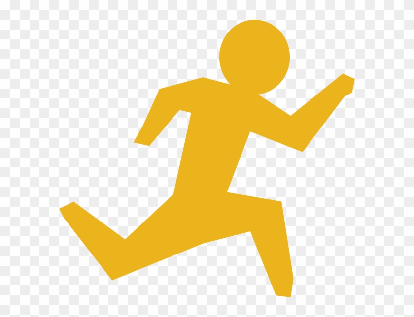Small - Running Stick Figure Png Clipart #483241