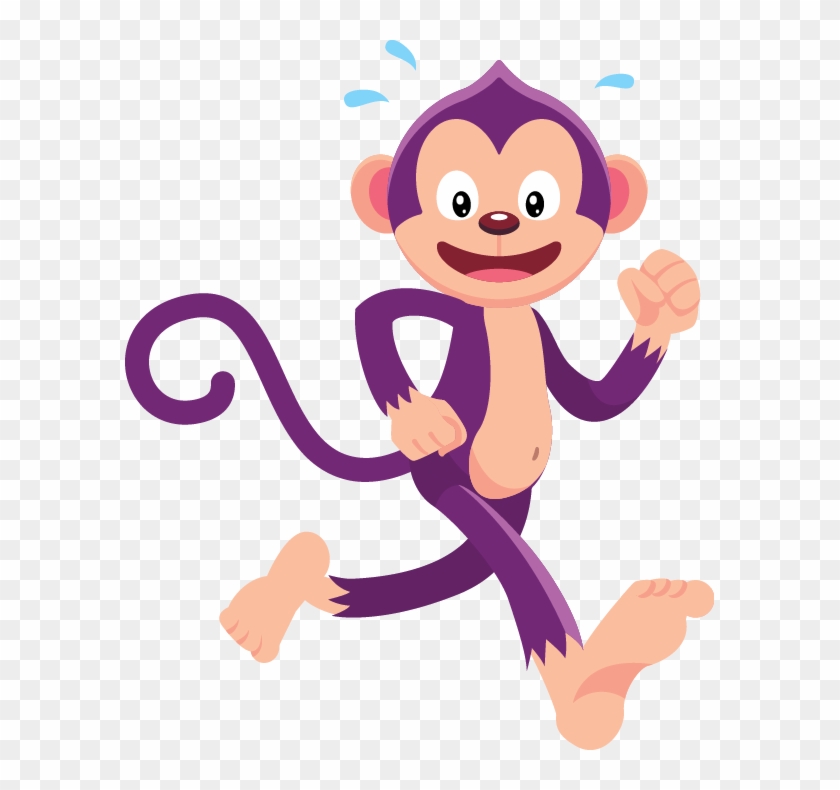 Caremonkey Now Even Faster - Cartoon Monkey Running Png Clipart #483322
