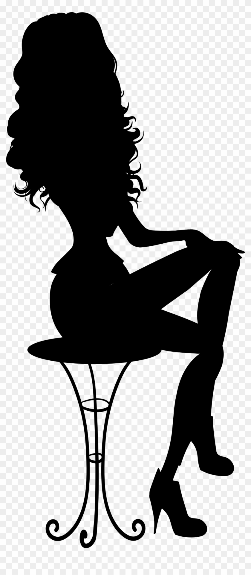This Free Icons Png Design Of Sitting Woman Silhouette Clipart