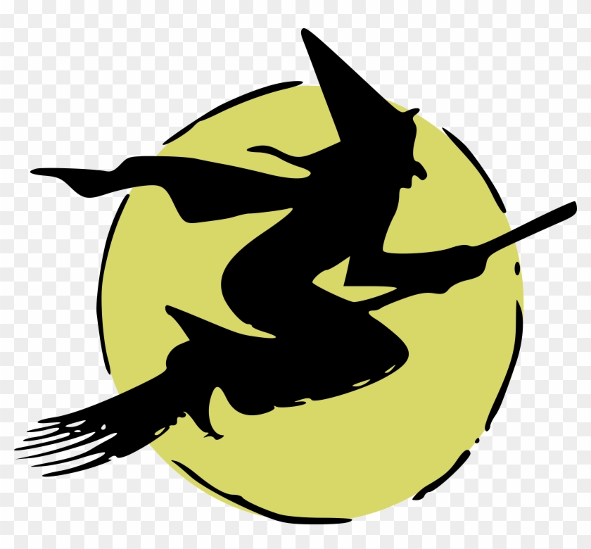 Witch - Witch On A Broom Clip Art - Png Download