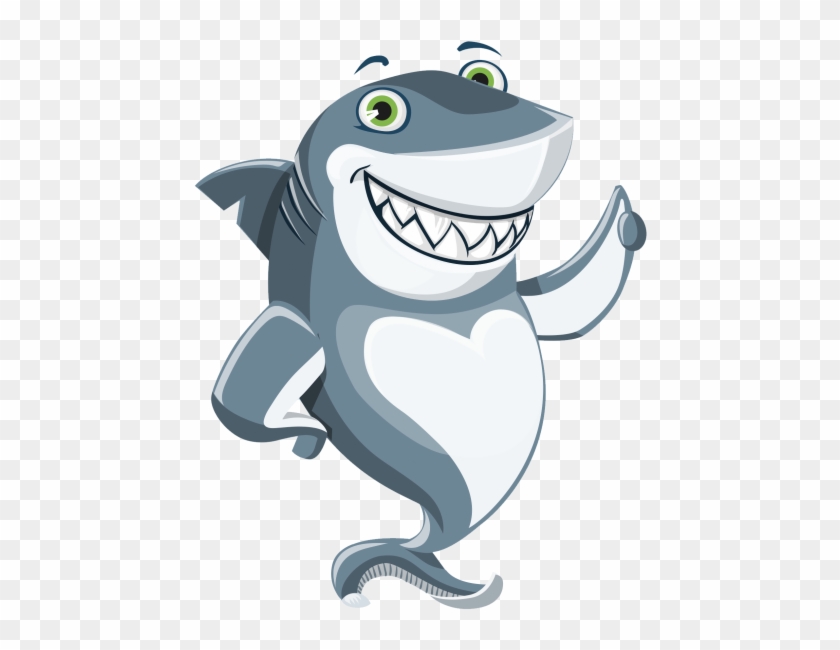 Download Shark Vector Png Transparent Image - Cartoon Shark No Background Clipart #483718