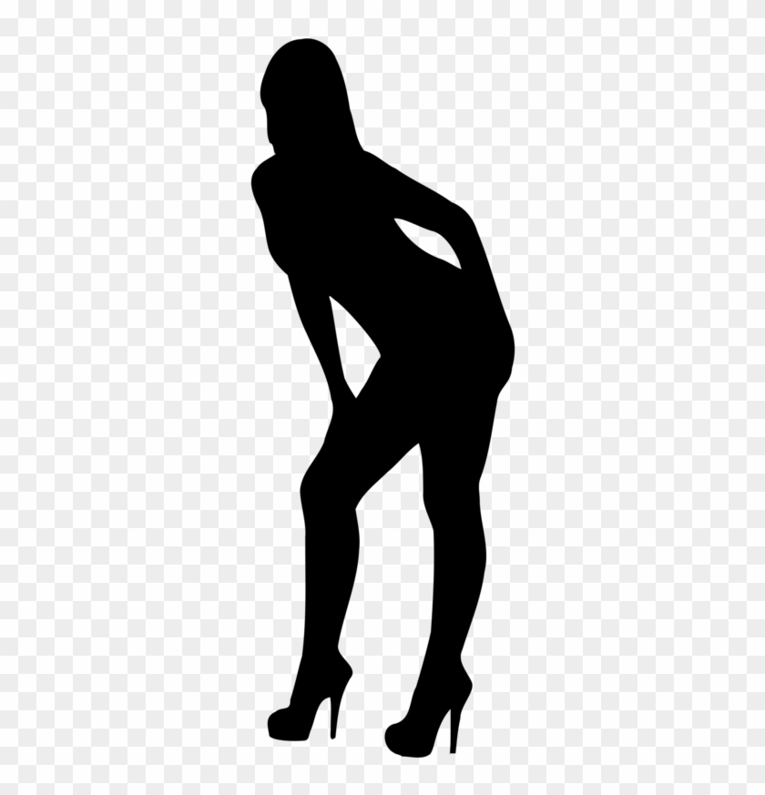 Illustrated Silhouette Of A Beautiful Woman - Silueta De Mujer Gratis Png Clipart