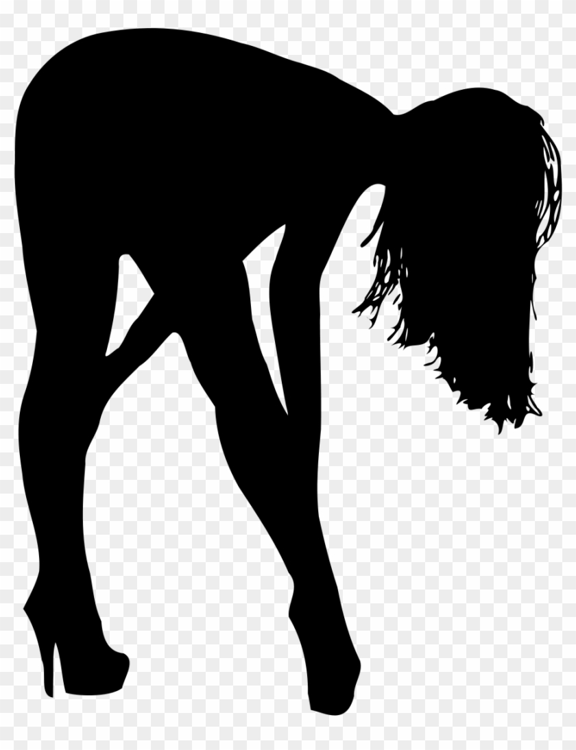 Open - Woman Bent Over Silhouette Clipart #484016