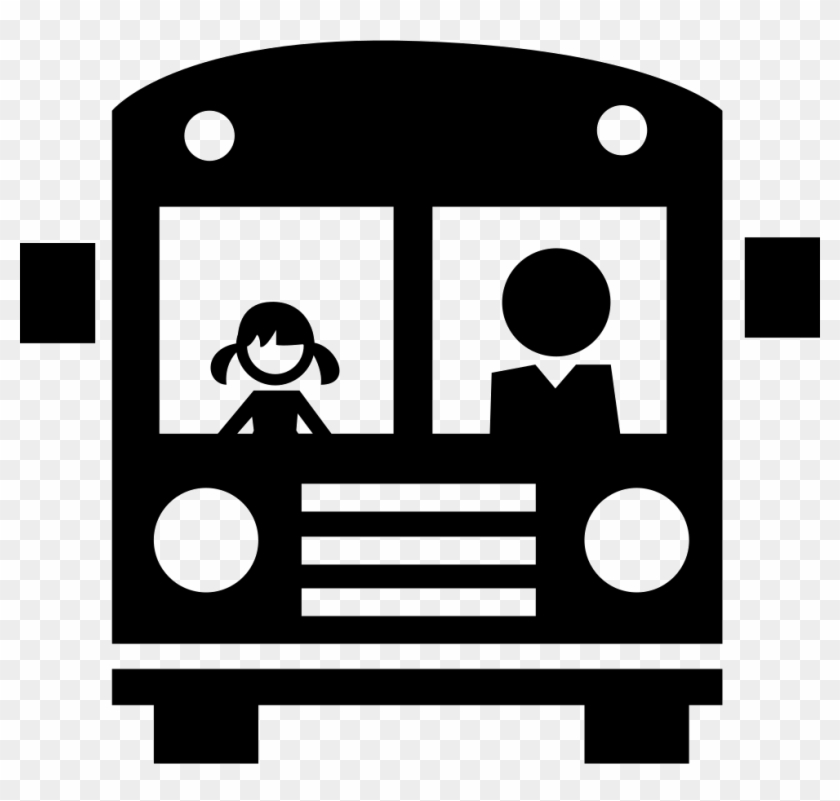 School Bus Front With Passengers Comments - Pick And Drop Icon Clipart #484304