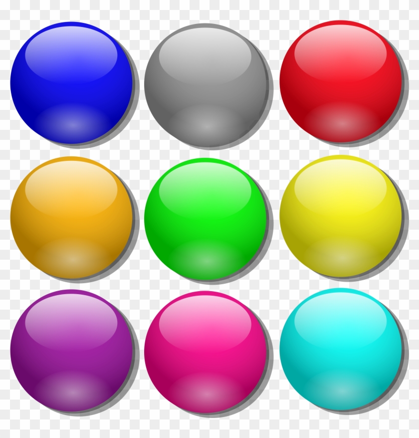 Colored Dots Png - Marbles Clip Art Transparent Png #485011