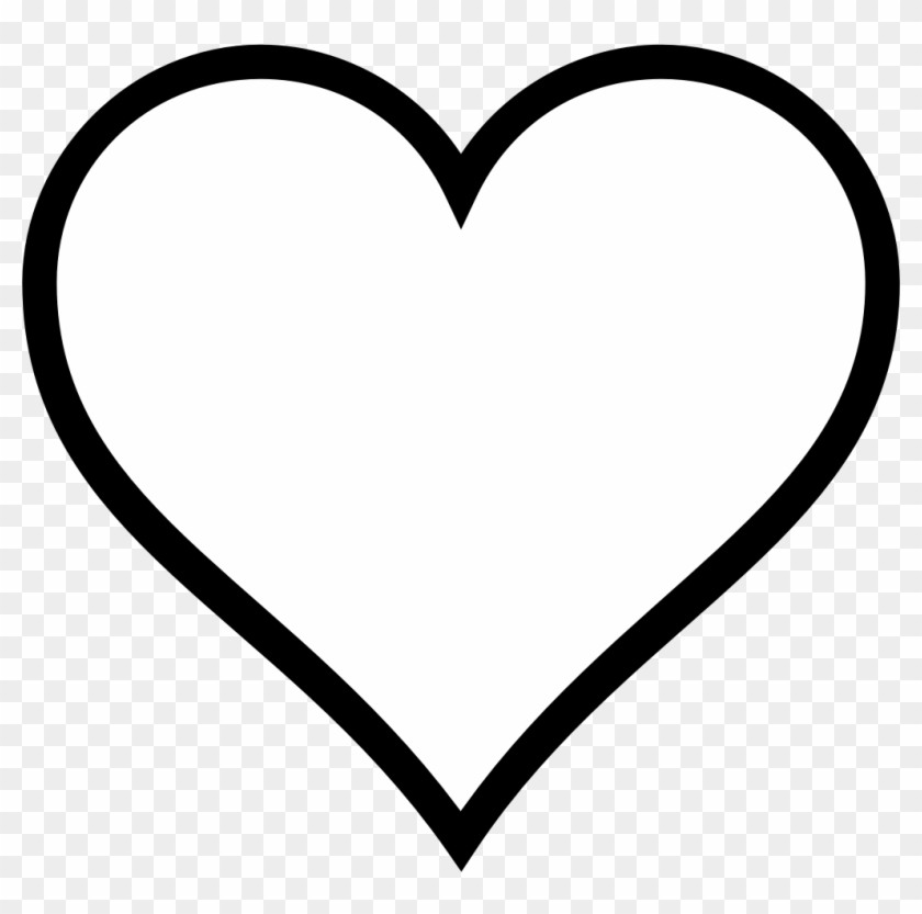 Heart Clipart Clipart Heart Outline - Imagenes De Un Corazon En Blanco Y Negro - Png Download