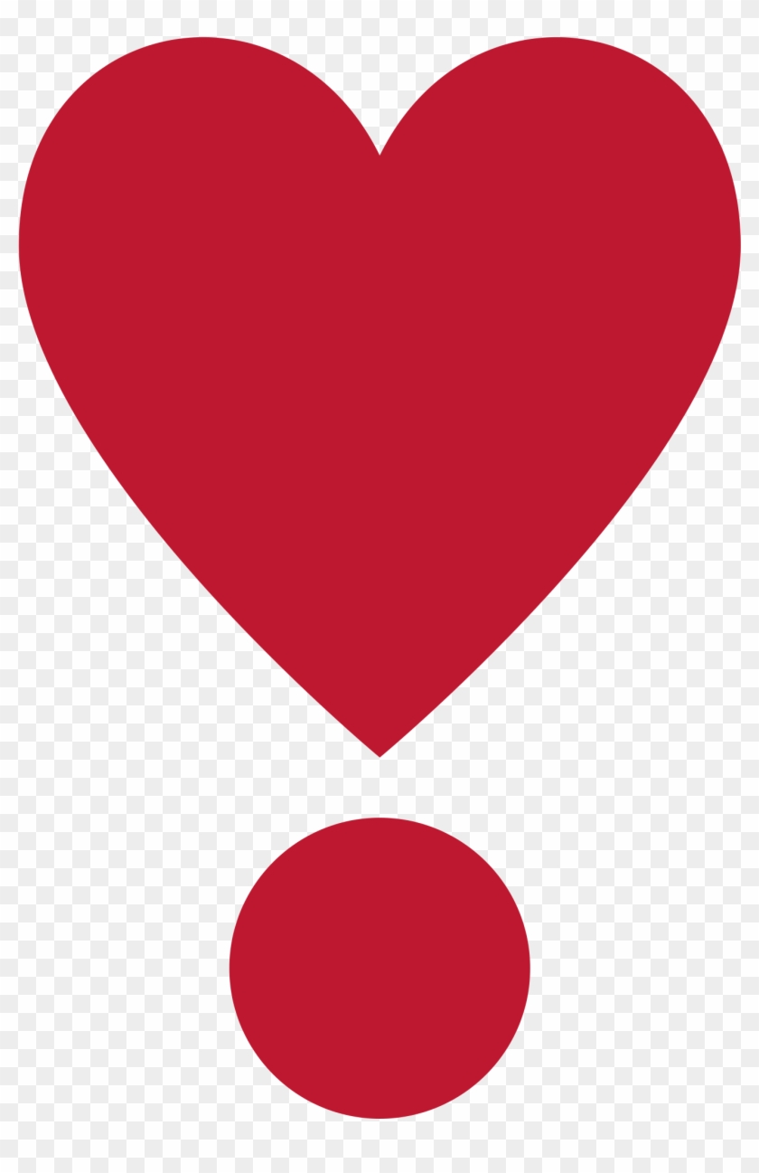 Heart Above Dot - Heart Exclamation Emoji Clipart #485383