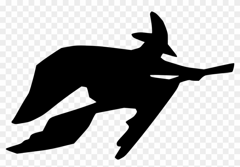 Big Image - Cartoon Witch Silhouette Clipart