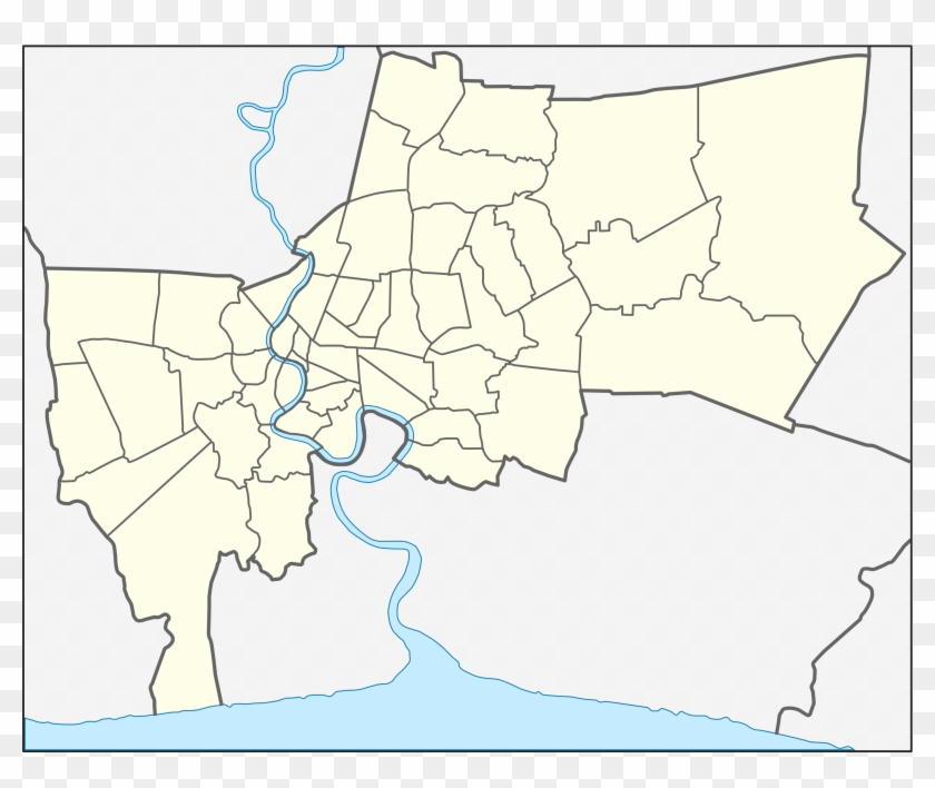 Thailand Bangkok Location Map - Bangkok Districts Clipart