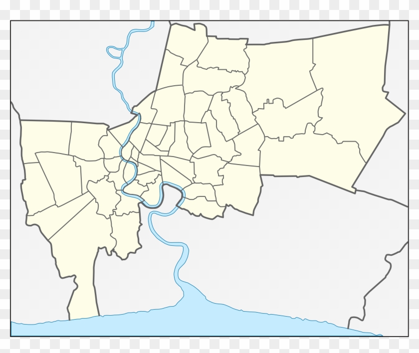 Thailand Bangkok Location Map - Bangkok Districts Clipart #486175
