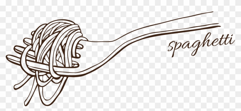 1119 X 466 21 - Fork With Pasta Png Clipart