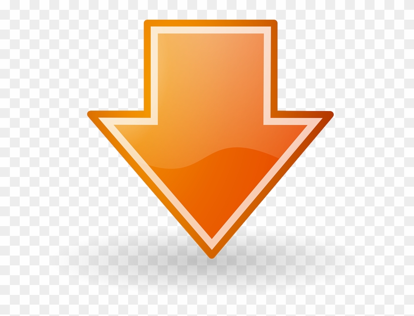 Flecha-abajo - Red Down Arrow Transparent Clipart