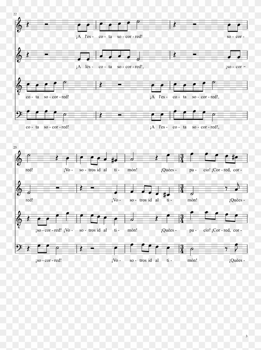 Ensalada "la Bomba" Sheet Music Composed By Mateo Flecha - La Bomba Mateo Flecha Clipart