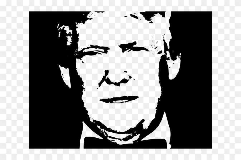 Head Clipart Donald Trump - Black And White Trump - Png Download