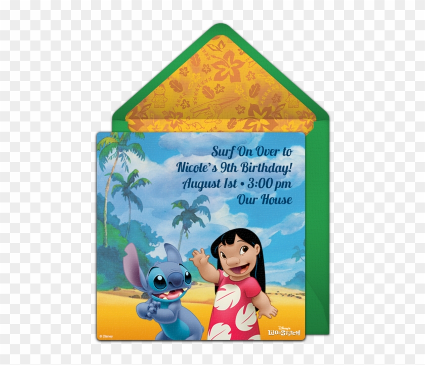 Lilo & Stitch Online Invitation - Lilo And Stitch Template For Invitation Card Clipart #487463