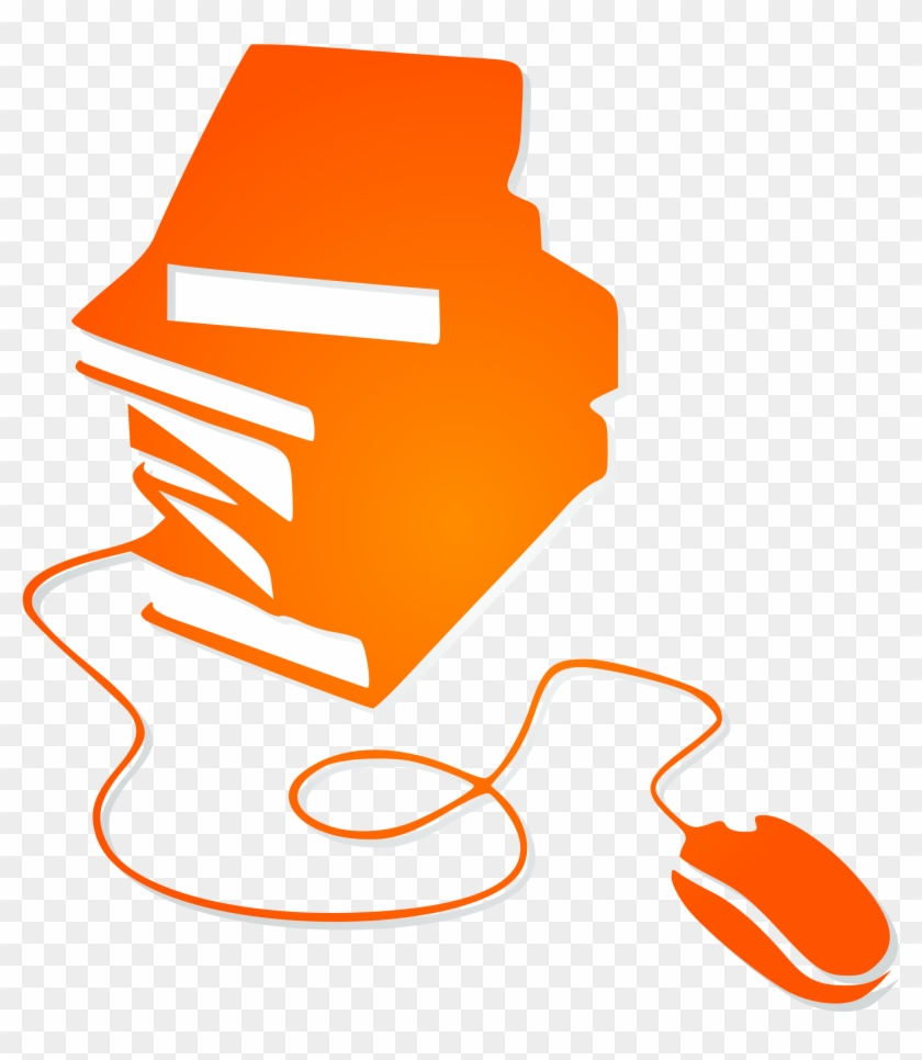 This Free Icons Png Design Of Books And Mouse Orange Clipart
