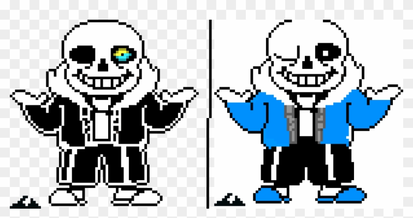 Sans Shrug - Sans Shrug Pixel Art Grid Clipart