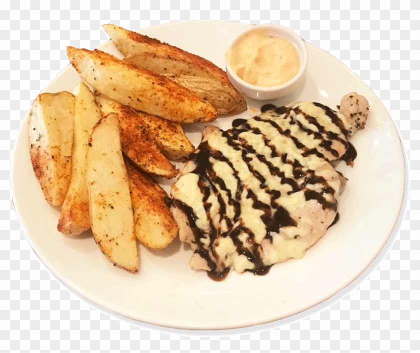 Lunch Chicken Steak And Mexican Potatoes Clipart #487568