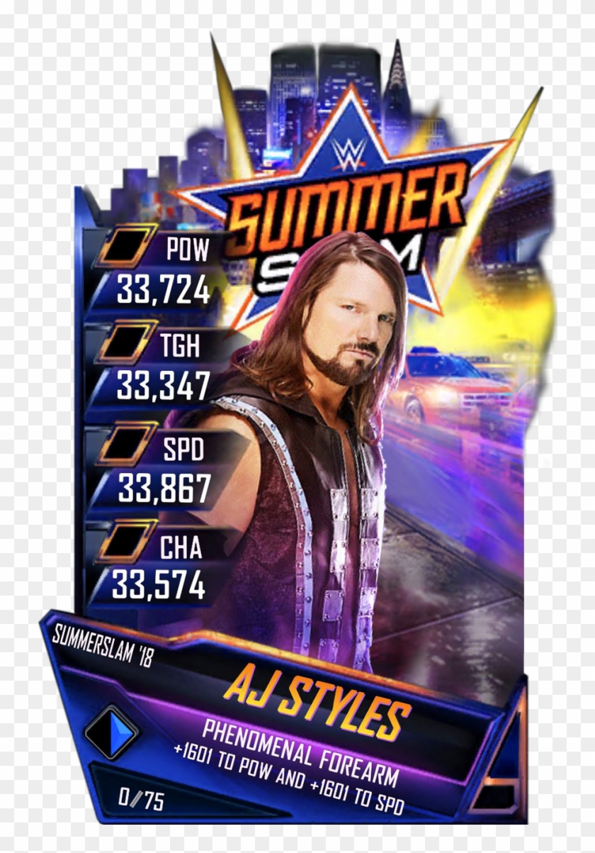 Ajstyles S4 21 Summerslam18 - Wwe Supercard Summerslam 18 Clipart #487569