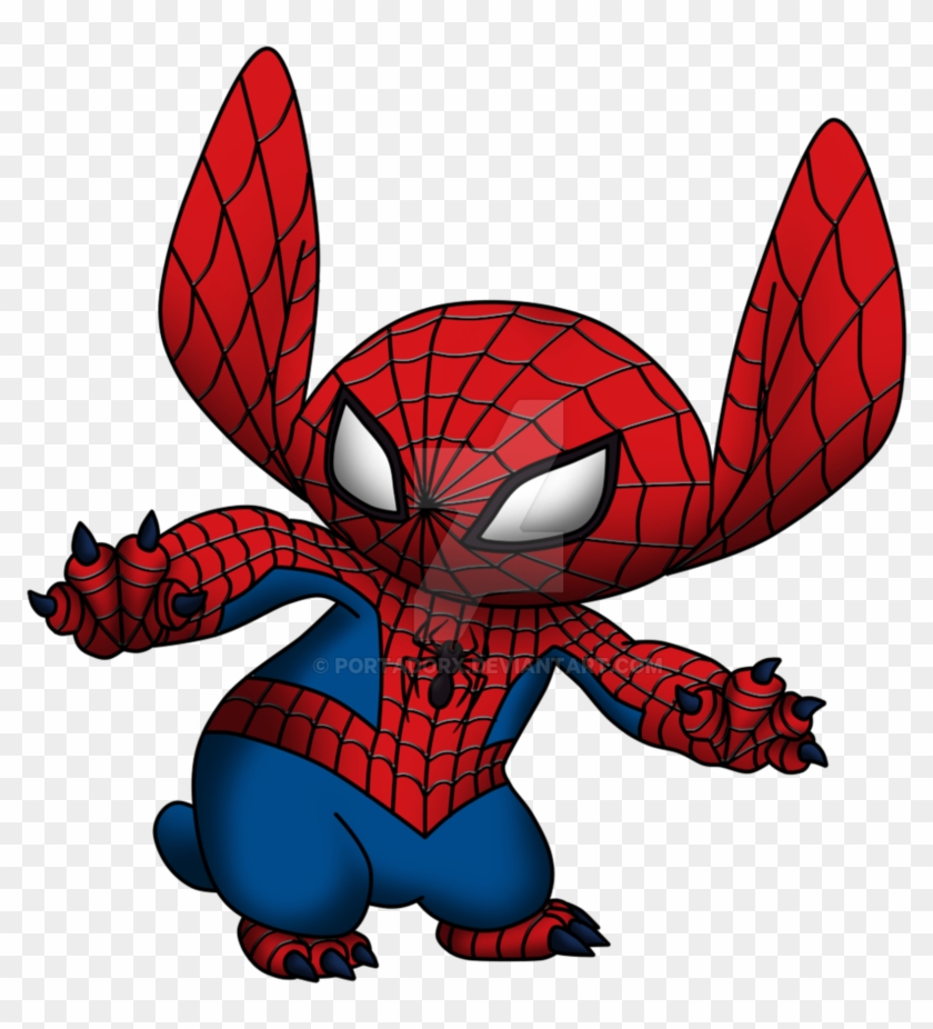 Spider-man Stitch By Portadorx - Stitch Spiderman Clipart #487738