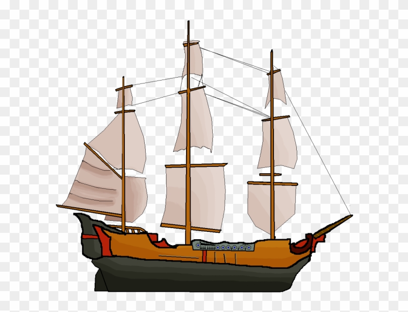 Large Pirate Ship Image - Pirate Ship Sprite Clipart #488180