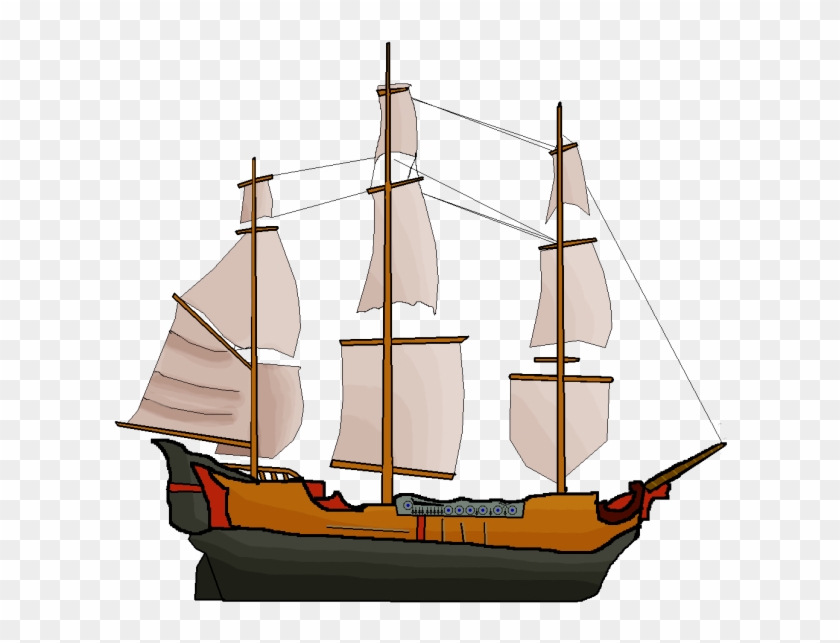 Large Pirate Ship Image - Pirate Ship Sprite Clipart