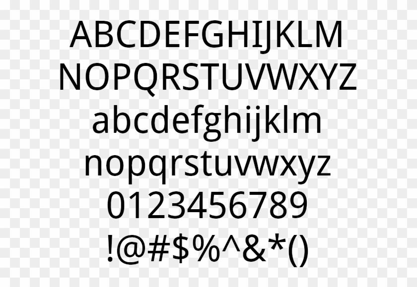 Sans Serif Droid Sans Example - Squirrel Font Clipart