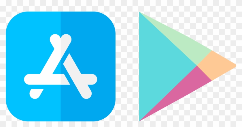 App Logos Google Play Apple Store - Logo Apple Google Play Clipart #488451