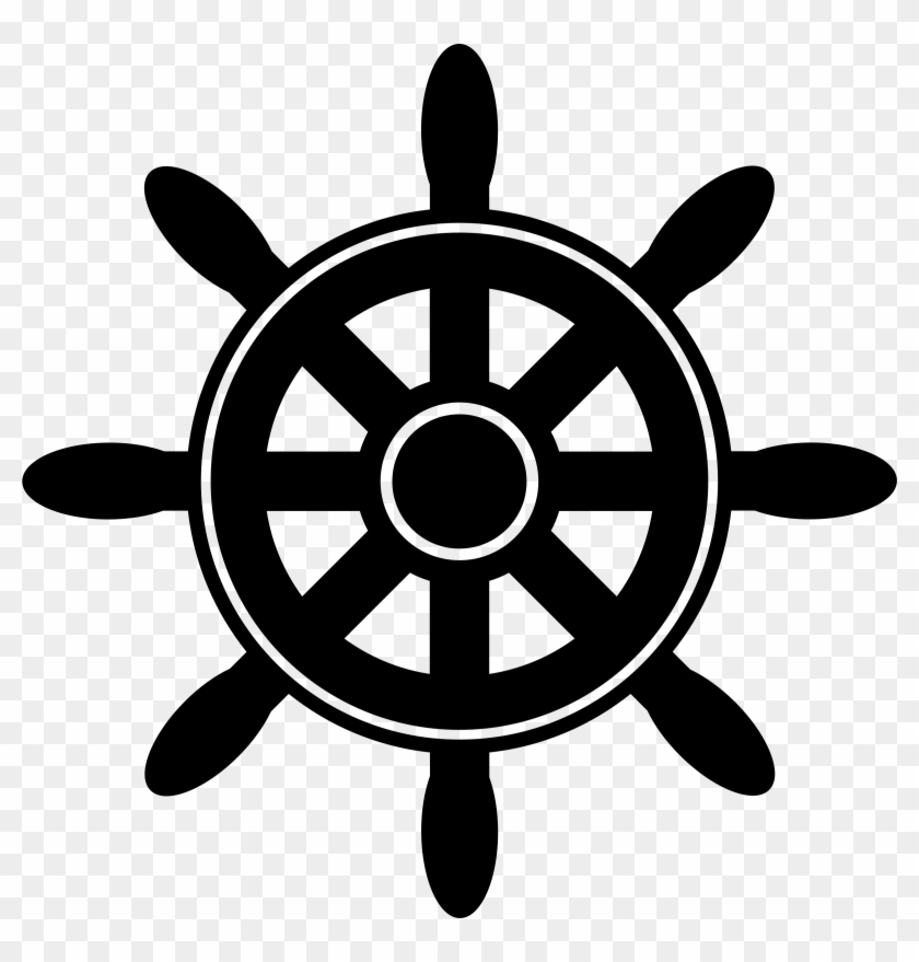 Pirate Ship - Red Nautical Wheel Clipart #488613